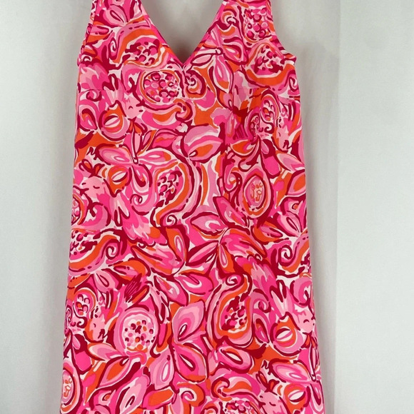 Lilly Pulitzer NWT Calissa Dress Pink Pout Mango Salsa Size 00 - Picture 7 of 8